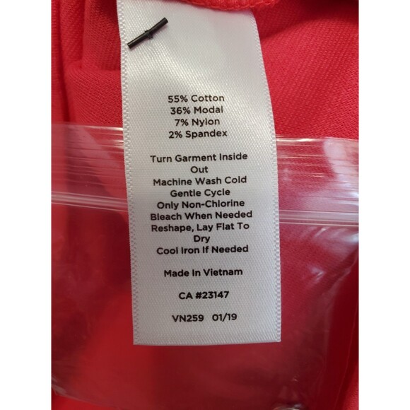 Talbots Coral Pink Ponte Knit Cowl Neck Sleeveless Tank Top Size Medium NWOT - Picture 5 of 5